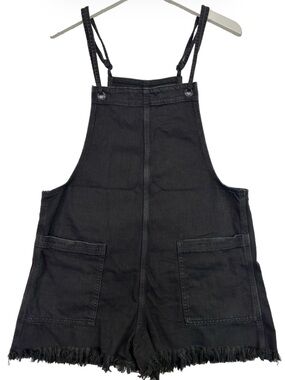Aerie Black Denim Short Romper - Women